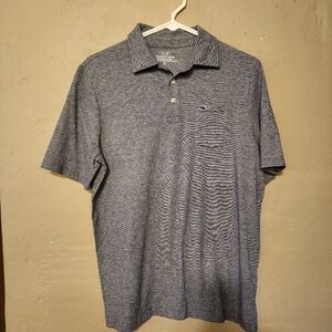 Vineyard Vines Edgartown Polo XL Black Stretch Performance Preppy Golf